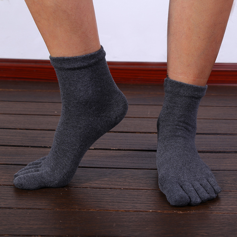 Toe Socks Wholesale Spring Models Cotton Men In Tube There With Sports Toe Socks